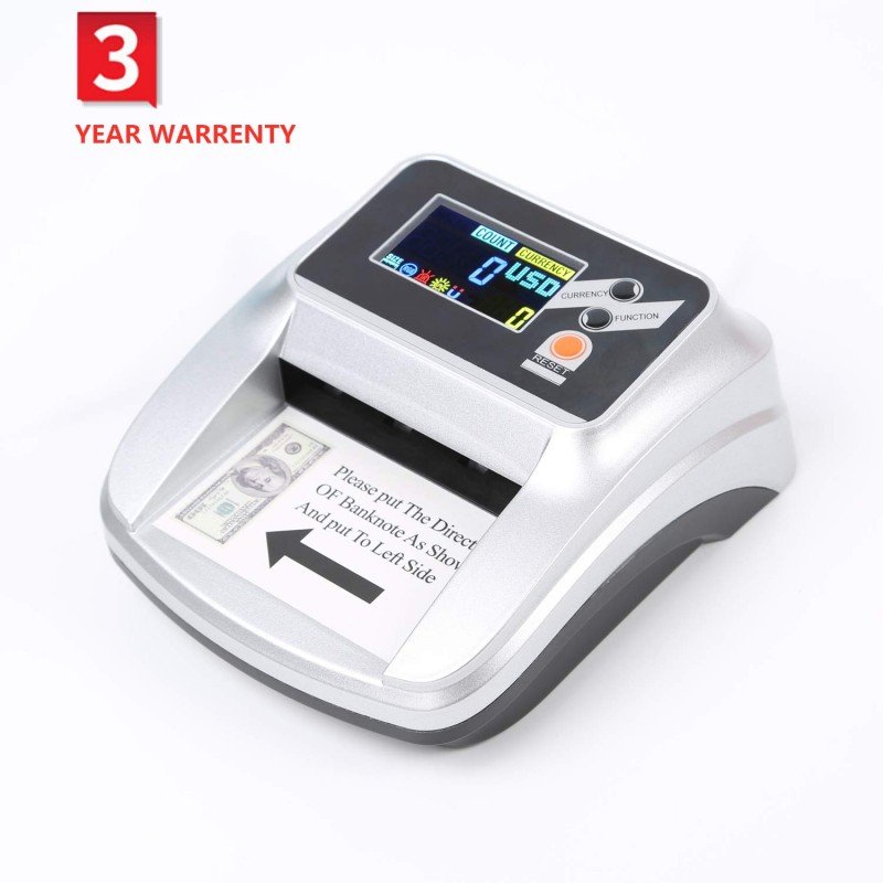 MASMARS Counterfeit Money Checker Bill Detector Machine 2 in 1 with 5