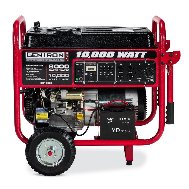 Gentron 8,000W / 10,000W Portable Gas Powered Generator with Electric Start