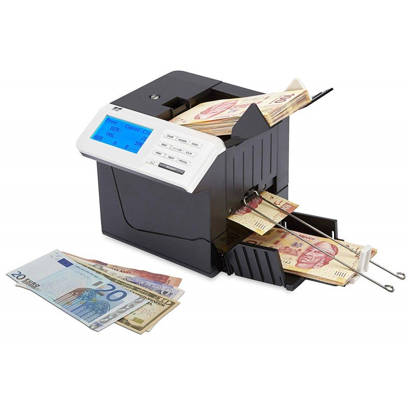  Nueva máquina de contador de dinero Bill Cash Counting Banco  Detector de billetes falsos Checker UV MG : Productos de Oficina